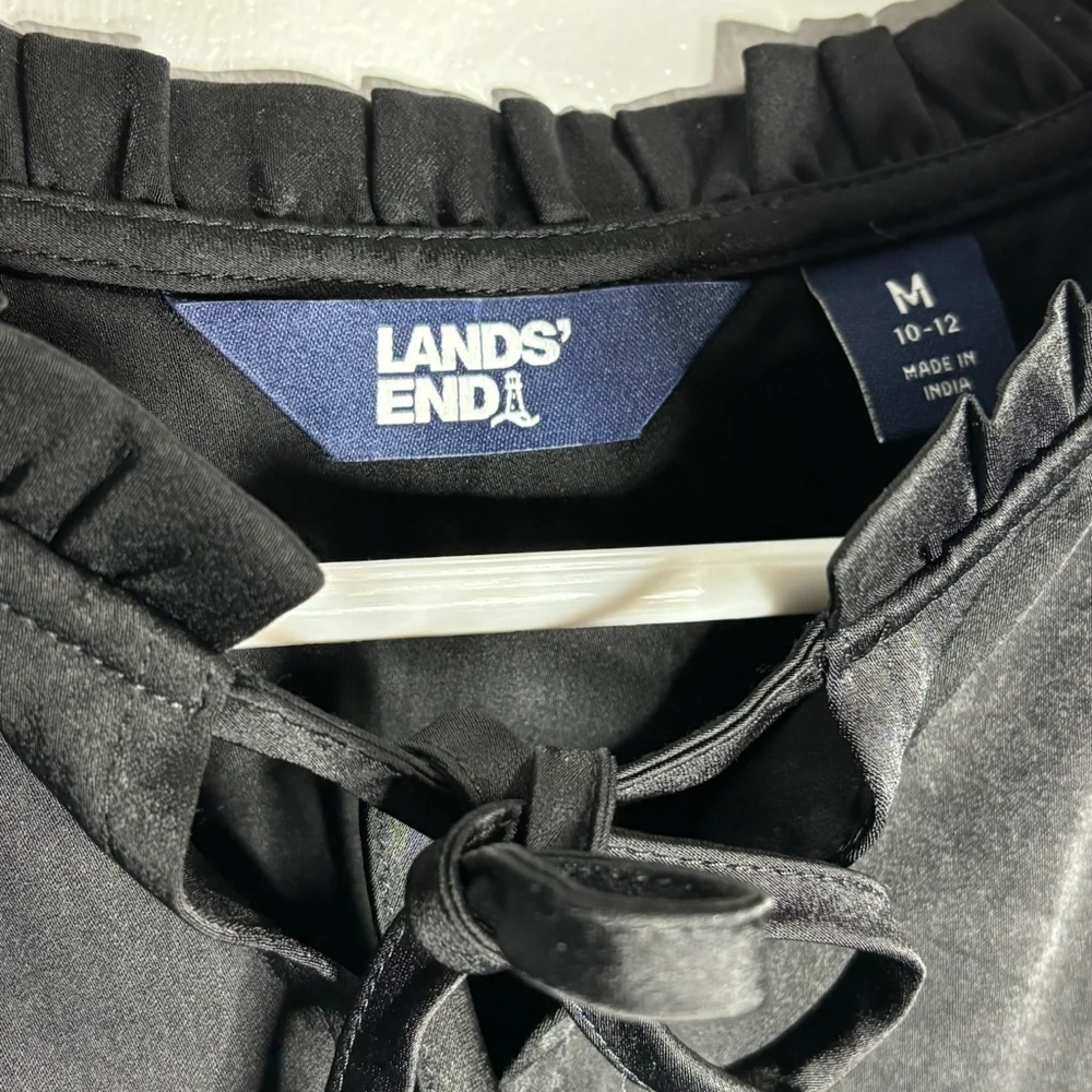 Lands' End Black Ruffled‎ Dress Children's